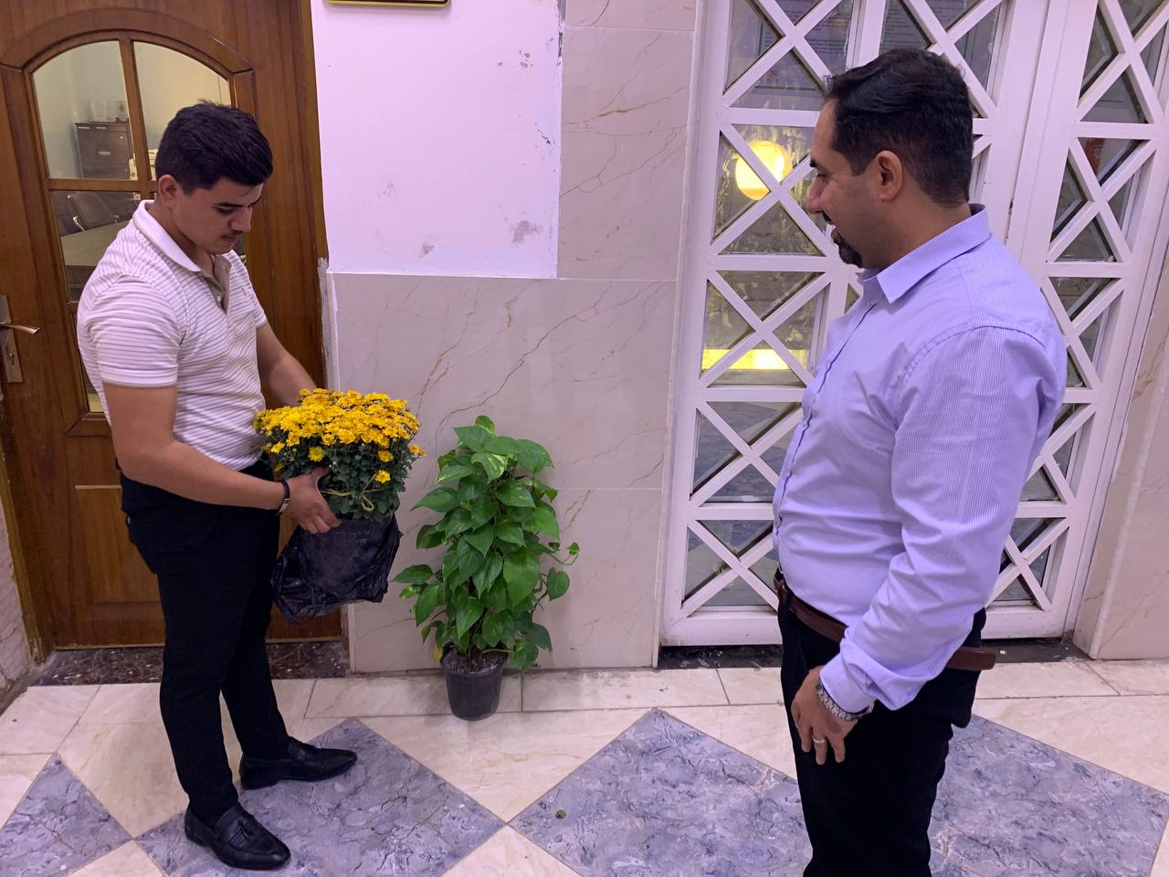 حملة تزيين قسم هندسة الطب الحياتي بالنباتات 