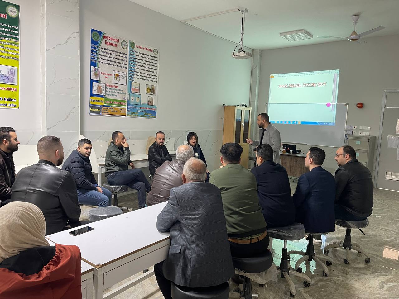 اقامة سمنار علمي بعنوان myocardial infarction فيس قسم طب الاسنان 