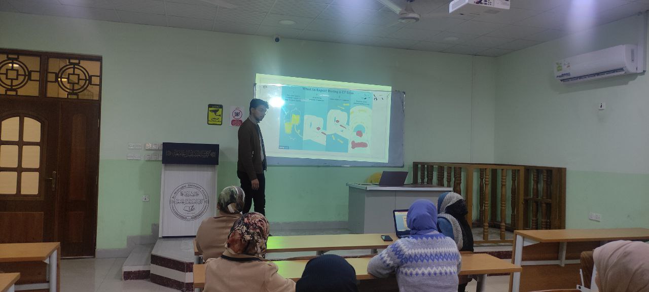 ندوة علمية للدكتور علي مصطفى بلاسم بعنوان(Medical instructions before and after CT-Scan )