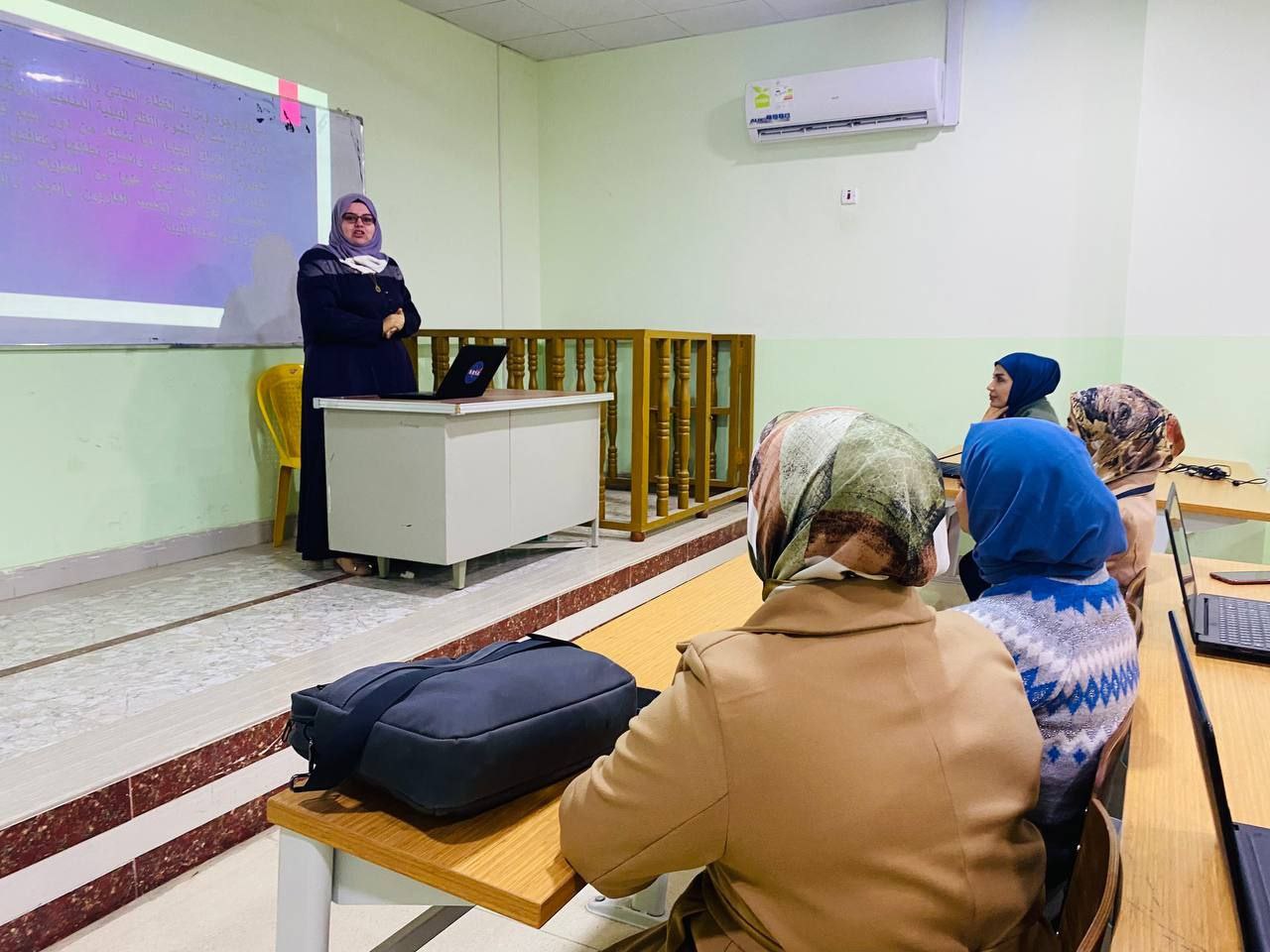 ندوة علمية للتدريسية م.م ريم طعمة يوسف  بعنوان (دور الغطاء النباتي في تحسين المناخ )