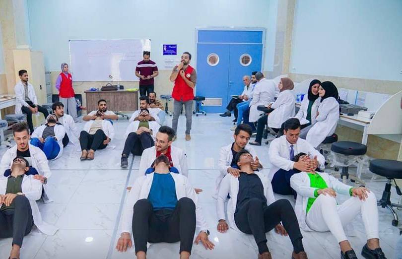 تنظم ورشه عمل لتدريب الطلبة على الاسعافات الاولية 