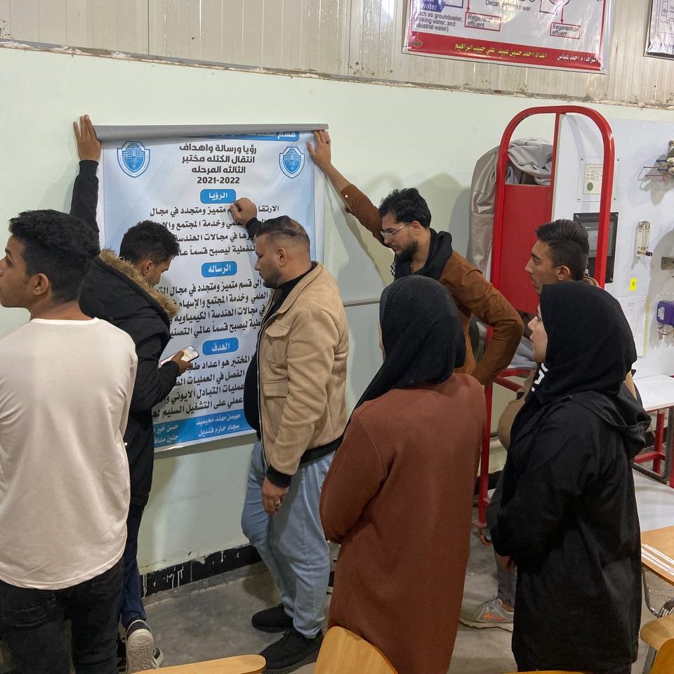 A student activity for second-year students that includes preparing the mass transfer laboratory with posters