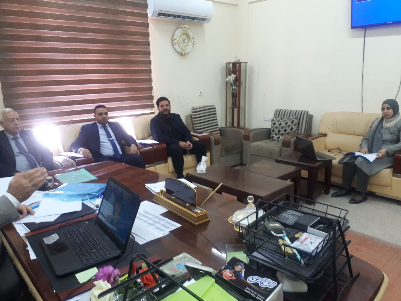 تدريسي في كلية التقنيات الصحية والطبية/ قسم تقنيات المختبرات الطبية يشارك في عضوية لجنه الامتحان الشامل لطالبة الدكتوراه