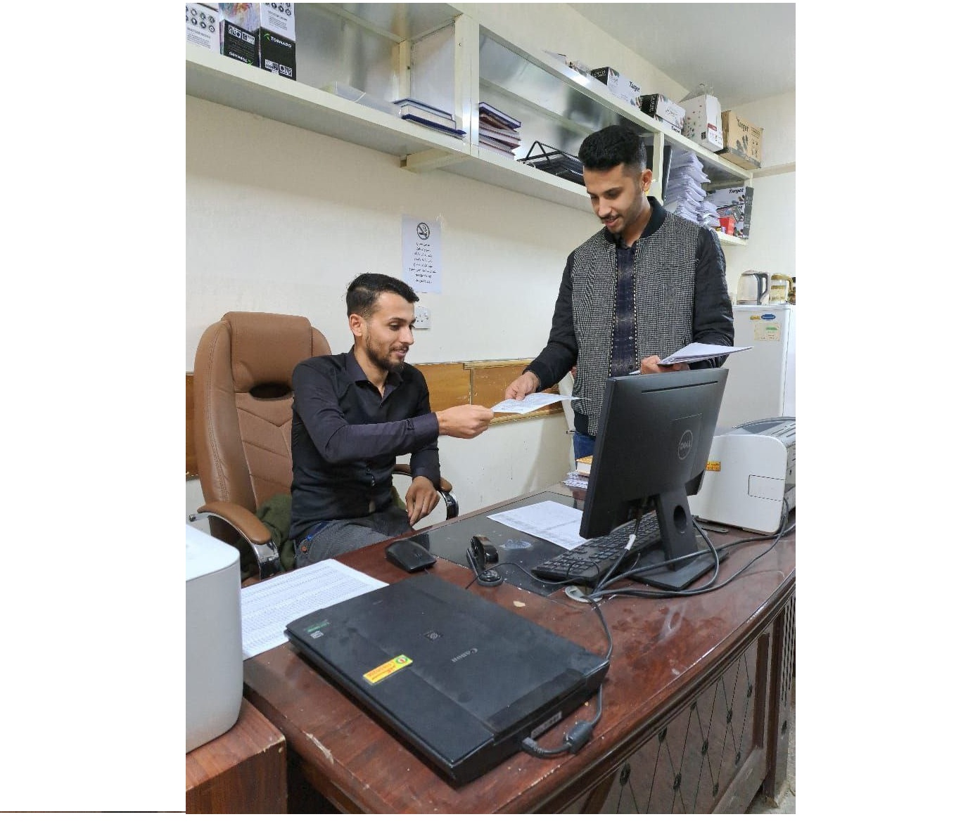 حملة توعوية داخل شركة توزيع المنتجات النفطية /فرع بابل  حول مواصفات المواد ذات الخطوره الكيمياوية