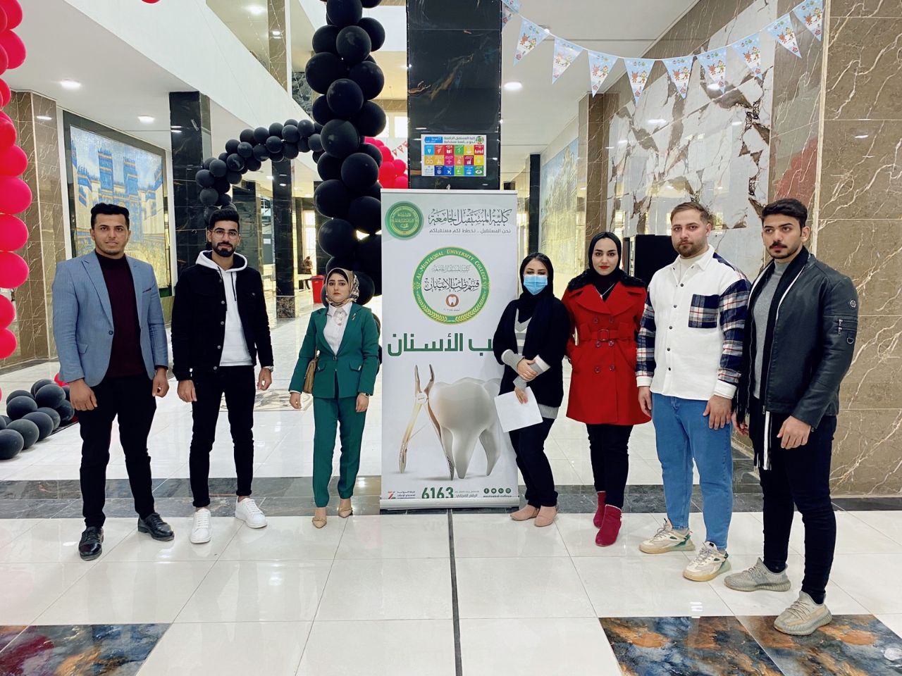 أقامة حملة توعية في قسم طب الاسنان بعنوان " طريقة تنظيف الاسنان الصحية " 