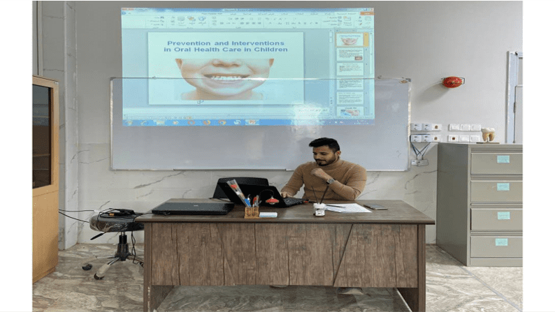 قسم طب الأسنان ينظم سمنار علمي بعنوان oral health care in children 