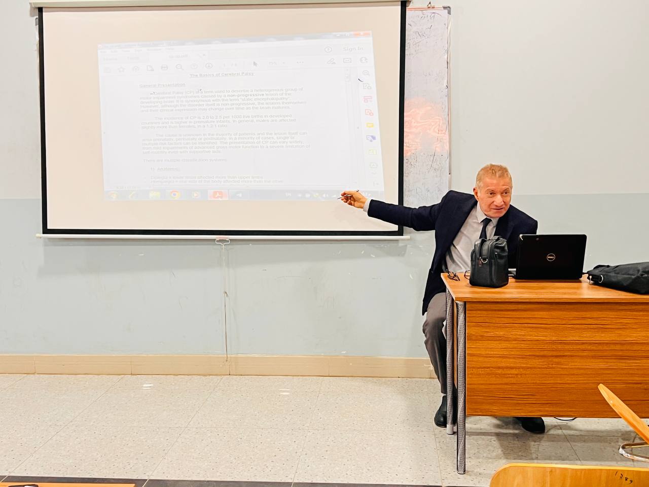 قسم تقنيات المختبرات الطبية يقيم سمنار بعنوان الشلل الدماغي Cerebral palsy