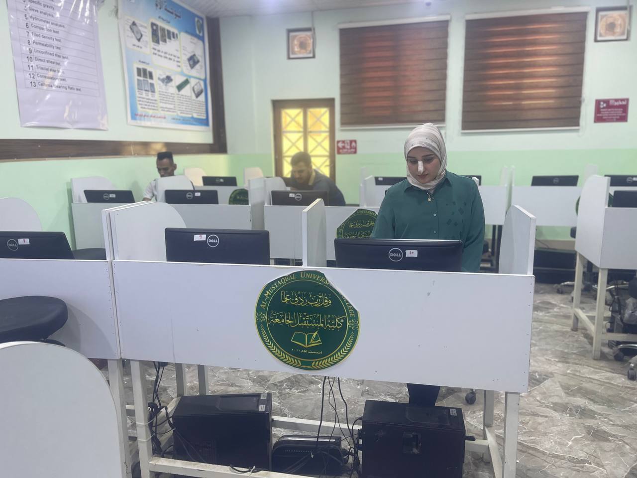 Second stage students maintain computer lab 303 under the supervision of engineer Baraa Nizar Salim