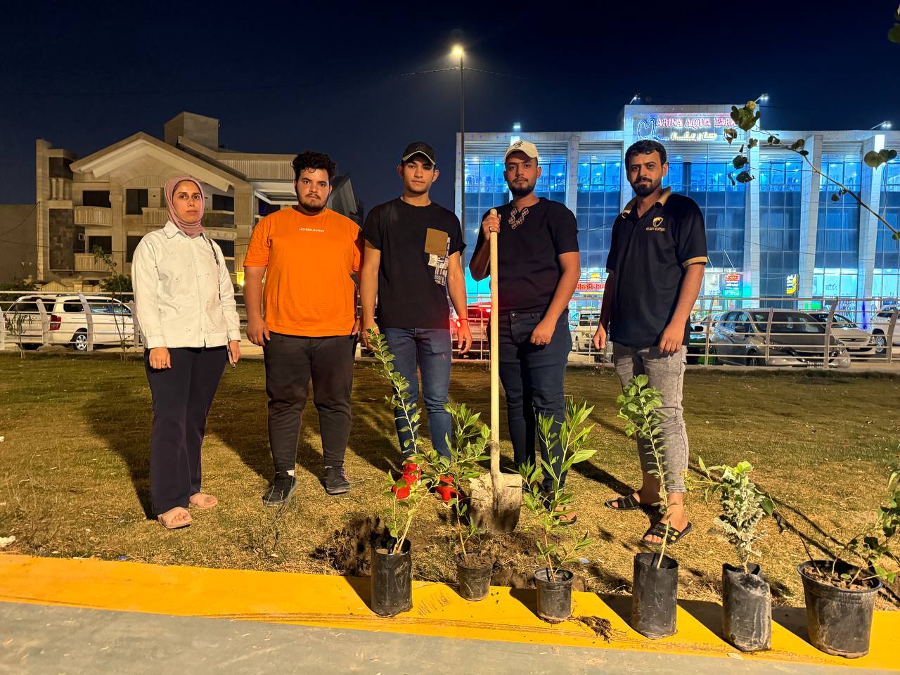 حملة تشجير من قبل طلاب كلية العلوم_قسم الفيزياء الطبية_المرحلة الثالثة 