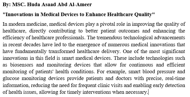 "Innovations in Medical Devices to Enhance Healthcare Quality"