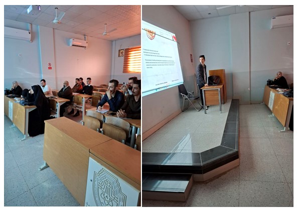 مشاركة احد طلبة قسم تقنيات المختبرات الطبية في القاء محاضره 