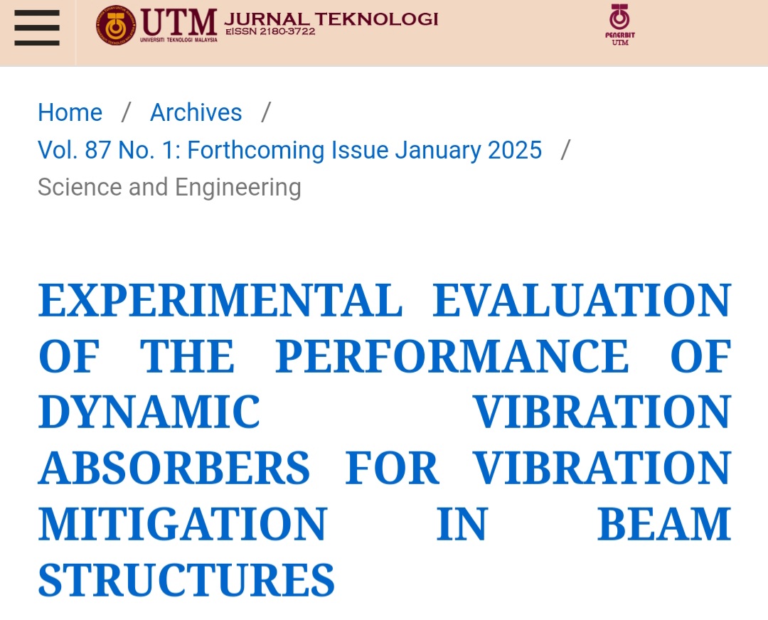 تدريسيان في قسم هندسة تقنيات ميكانيك القوى ينشران بحثا علميا 
