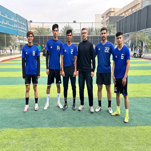 Friendly football match between second-year students