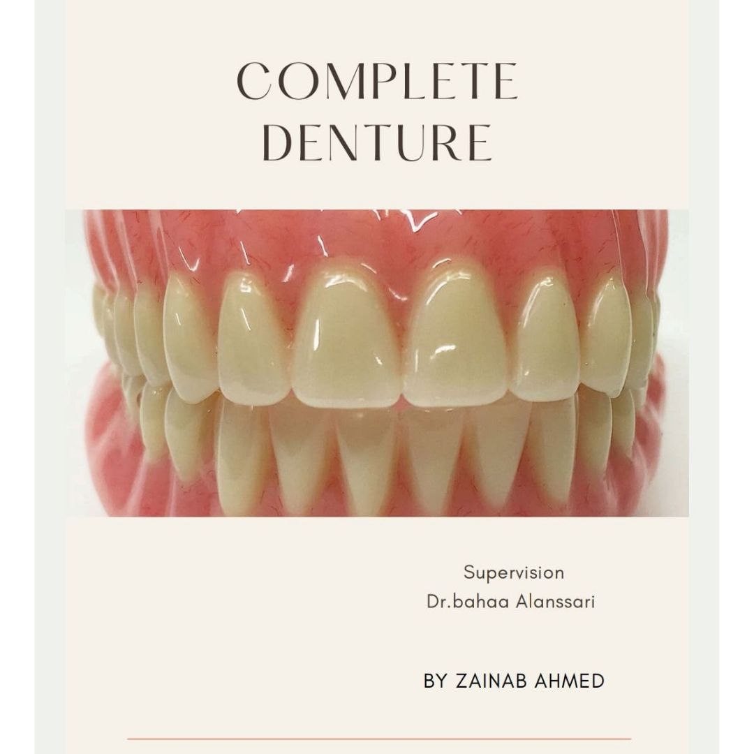 تميز وابداع احد طلبة المرحلة الخامسة في تعويض الأسنان المفقودة لمريض .