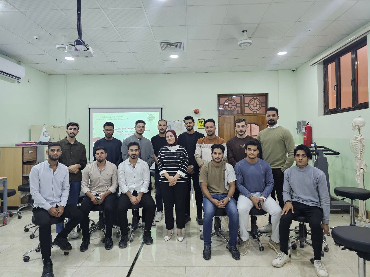 "التدريسية هبة ضياء عبد الأمير تنظم ورشة عمل بعنوان  Emerging Technologies in Biomedical Engineering: Explore new technologies such as wearable sensors