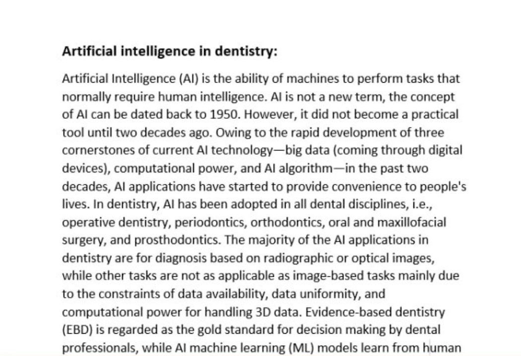 الذكاء الاصطناعي في طب الأسنان: