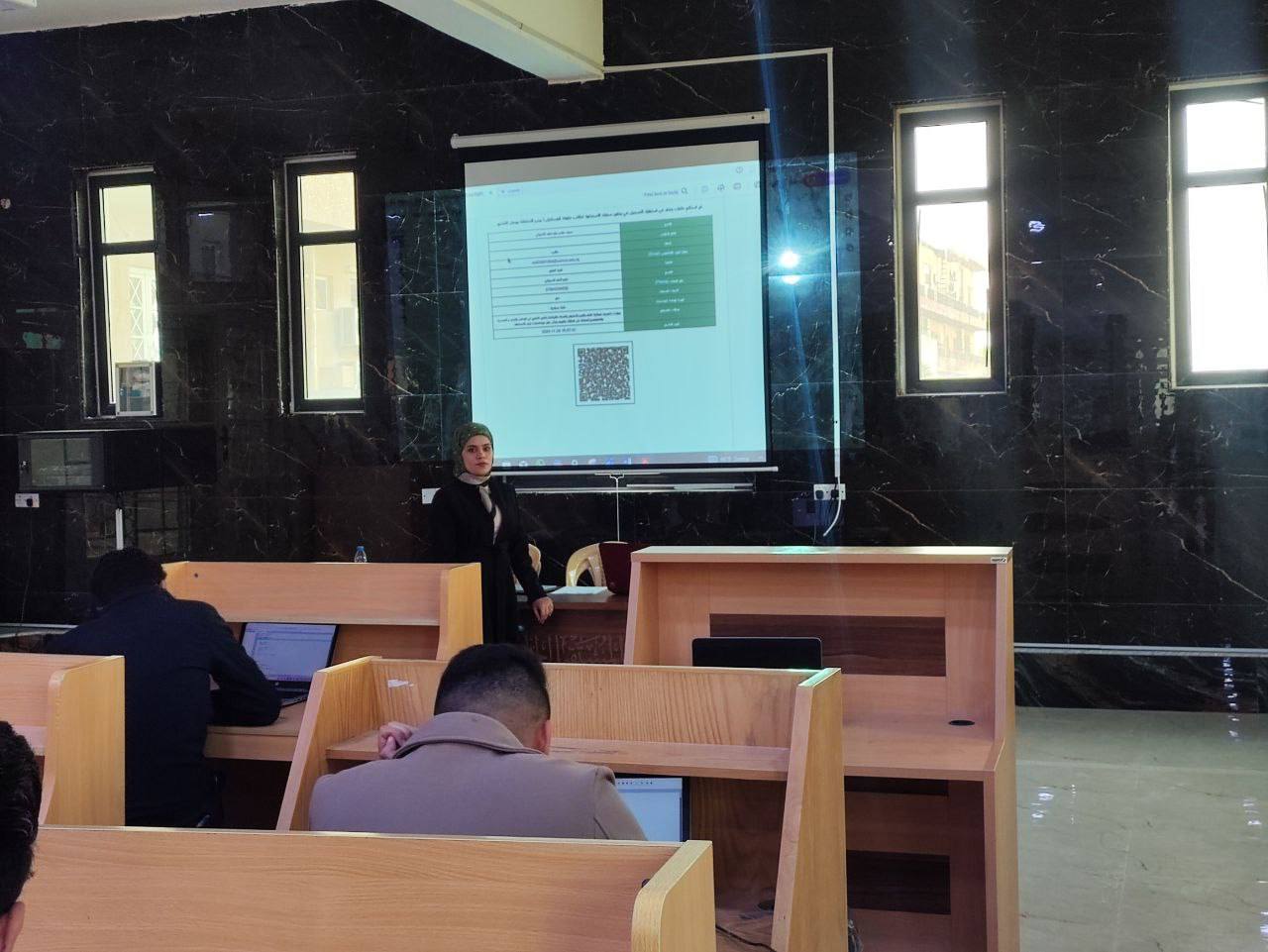 ورشة عملية بعنوان " تعليم طريقه التسجيل في منصة سفراء الاستدامه للطلبة"