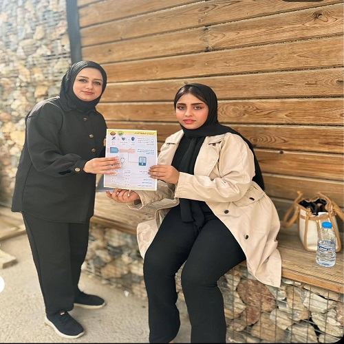 Distributing a brochure about high blood pressure and its side effects