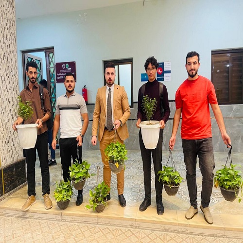 the corridors of the Anesthesia Techniques Department were decorated with some shade plants.