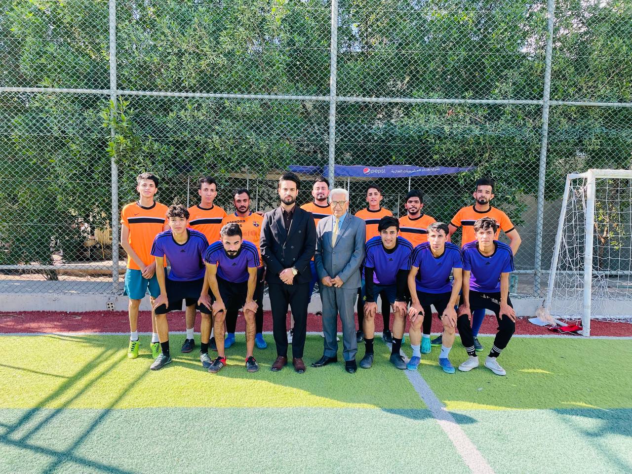 قسم تقنيات الهندسة الكهربائية ينظم مباراة خماسي كرة القدم بين  طلبة المرحلة الاولى