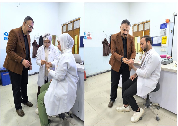 قسم تقنيات قسم تقنيات المختبرات الطبية في كلية التقنيات الصحية والطبية بجامعة المستقبل يقيم ورشة حول التعامل الإنساني مع المريض وكذلك كيفية سحب الدم 