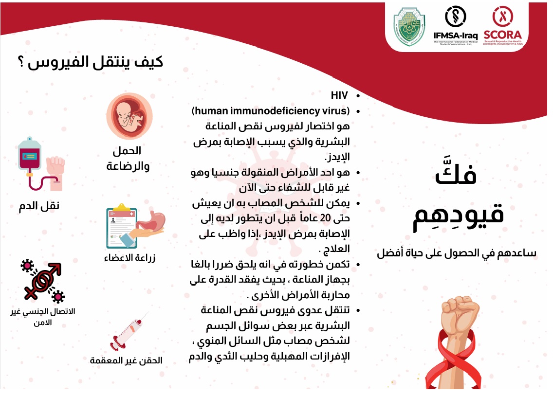 ضمن مبادرة سفراء الاستدامة جامعة المستقبل / كلية الصيدلة تنظم جولة ميدانية للتوعية حول فيروس نقص المناعة المكتسبة  