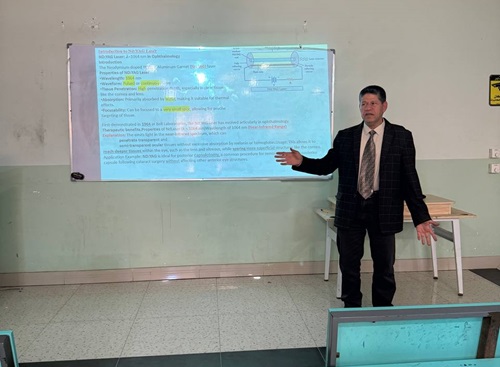 سمنار للدكتور علي حسين النصراوي بعنوان (Uses ND - Yag - Losor in ophthalmology)