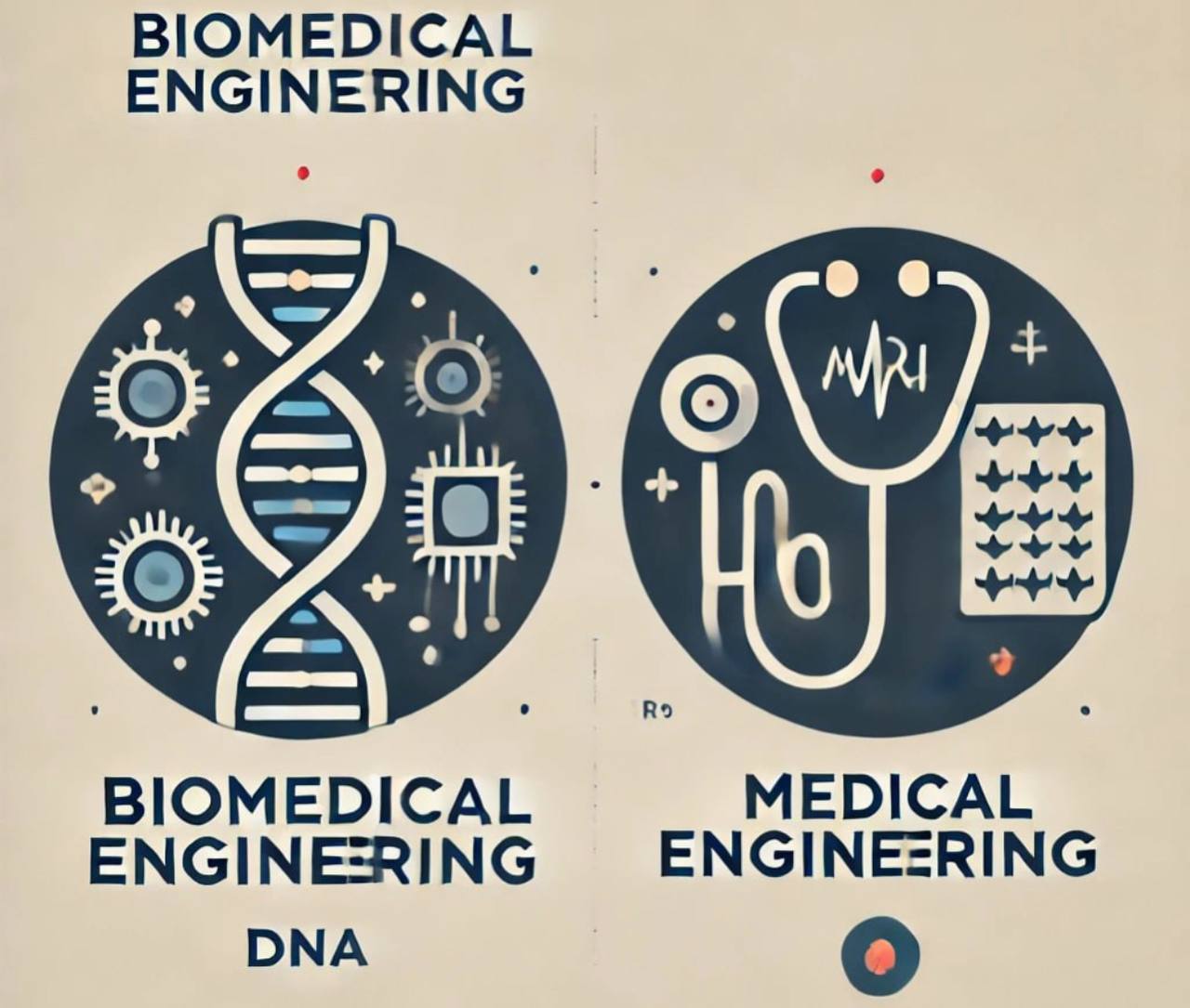 مقالة علمية بعنوان "مقارنة بين قسم هندسة الطب الحياتي والهندسة الطبية " للطالبة مريم بهجت عبد الكريم 