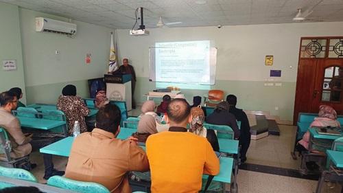 سمنار علمي للدكتور حسام عبد الحسين سعيد بعنوان (infantile (congenital) esotropia)