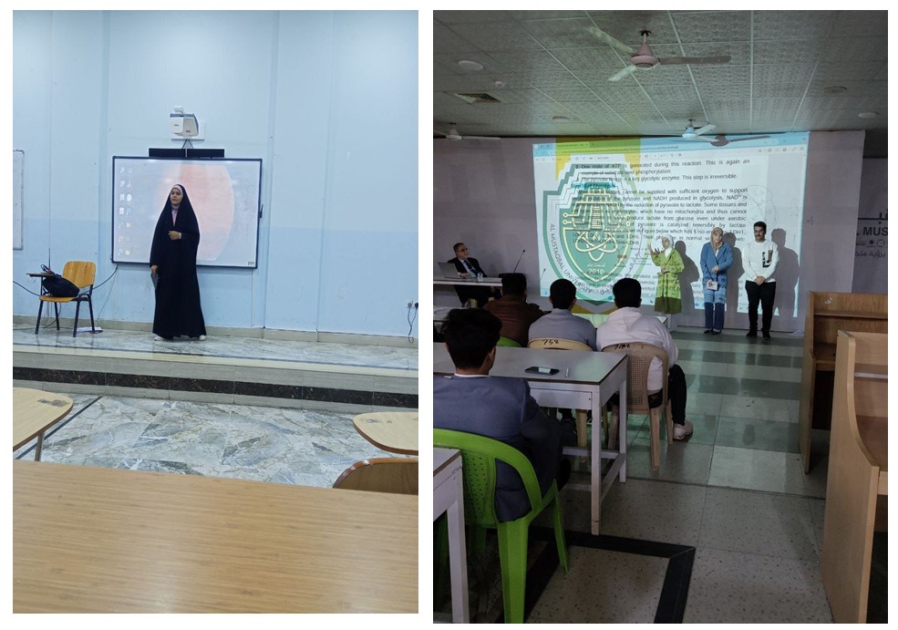 --مشاركة احد طلبة قسم تقنيات المختبرات الطبية في المحاضرات الاسبوعية للمرحلة الثانية 