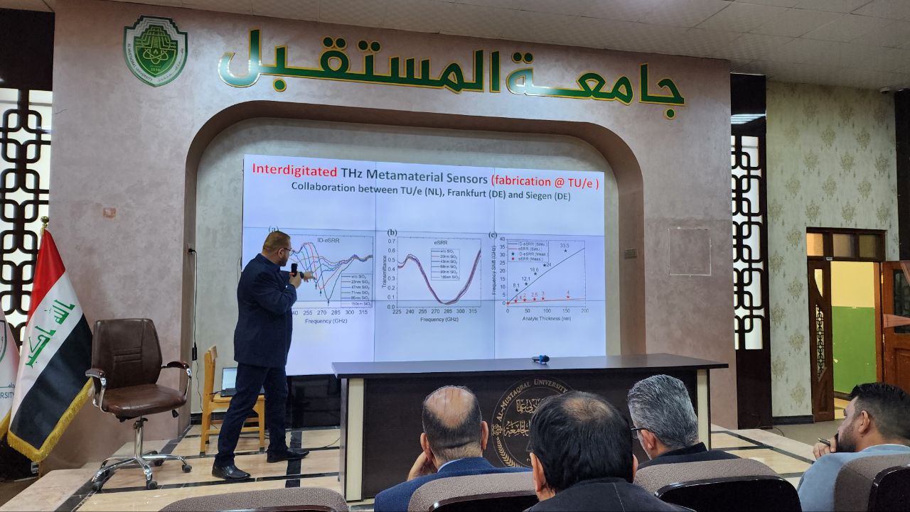 يستضيف قسم هندسة تقنيات الحاسوب الاستاذ المشارك أ.م.د شهاب احمد عبد الله الدفاعي الموسوي جامعة ايدنهوفين التكنوجية / هولندا لالقاء محاضرته الموسومة Terahertz Technology in Biomedical Applications بتاريخ 8/1/2024 في قاعة الانشطة في بناية الهندسية