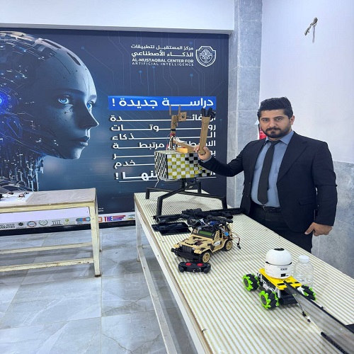 طلبة المرحلة الرابعة في قسم هندسة تقنيات الحاسوب يشاركون ابتكاراتهم ومشاريعهم في مركز بحوث الذكاء الاصطناعي 