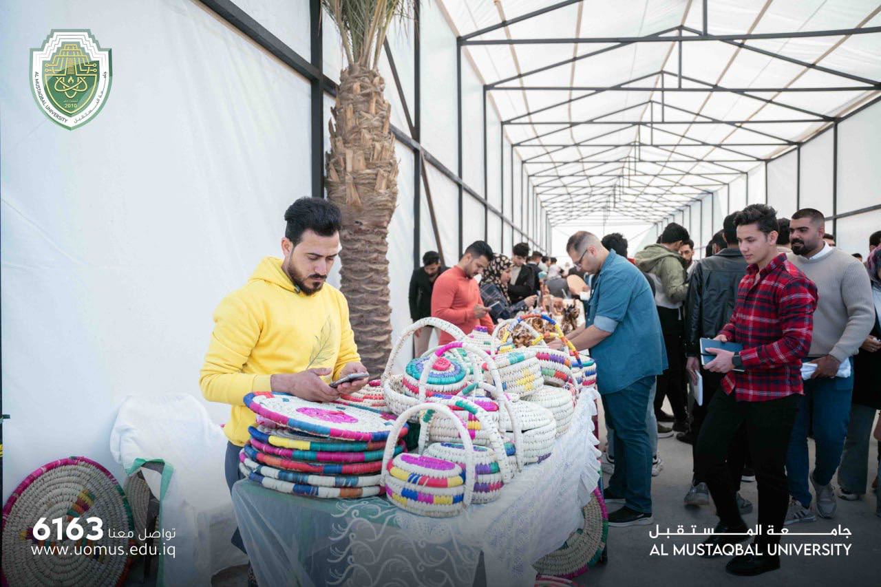 مشاركة كبيرة في بازارات اسبوع الاستدامة في جامعة المستقبل اكبر حدث تنظمة جامعة عراقية 
