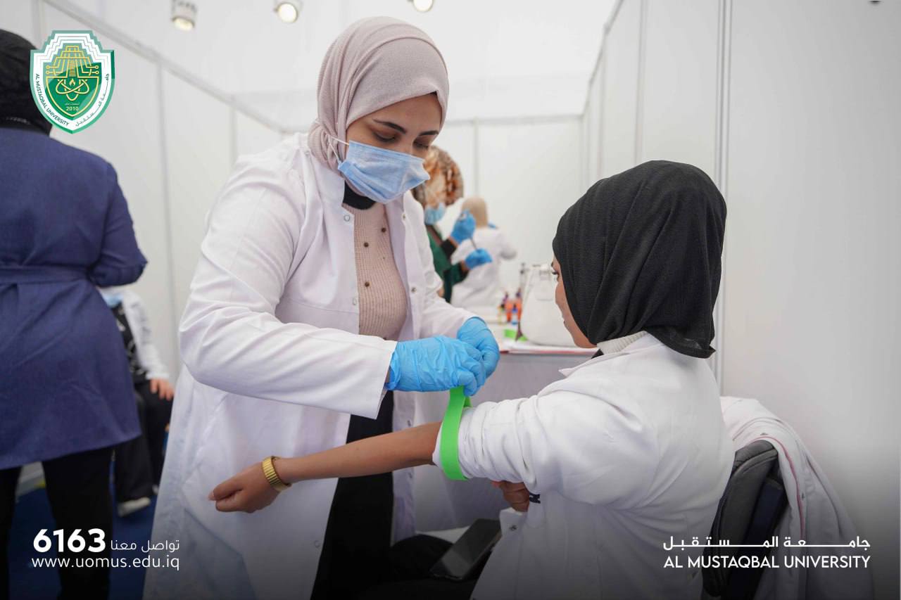 Within the Activities of Sustainability Week, a Pathological Analysis Tent is opened at Al-Mustaqbal University