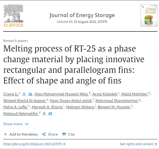 نشر بحث علمي للتدريسي الدكتور علاء محمد حسين ويس في قسم هندسة الطب الحياتي في المستوعبات العالميه