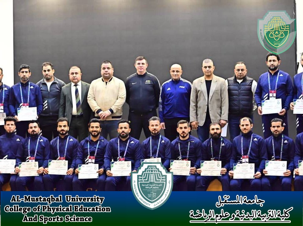 تدريسي  في كلية التربية البدنية و علوم الرياضة يحصل على شهاده تدريبيه level1 في كرة قدم الصالات 