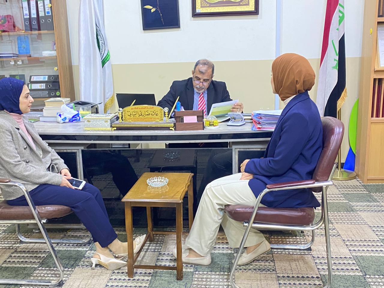 Meeting of the head of the Department of Chemical Engineering and Petroleum Industries with the teaching staff for the first stage