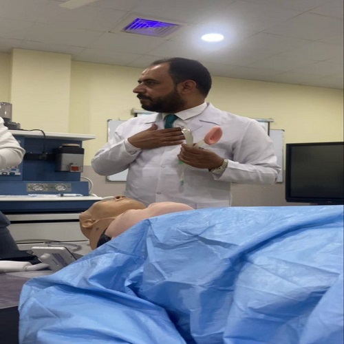 قسم تقنيات التخدير ينظم ورشه علميه عمليه للطلبه تحت عنوان.. intubation procedure