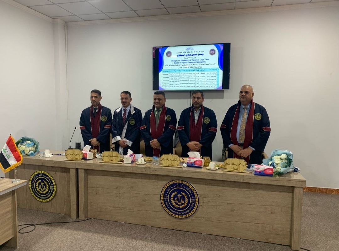 تدريسي  في قسم تقنيات الهندسة الكهربائية يترأس  لجنة مناقشة رسالة ماجستير في جامعة الفرات الاوسط