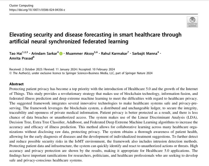 نشر بحث علمي جديد للتدريسي في قسم الامن السيبراني م.د.معمر نافع