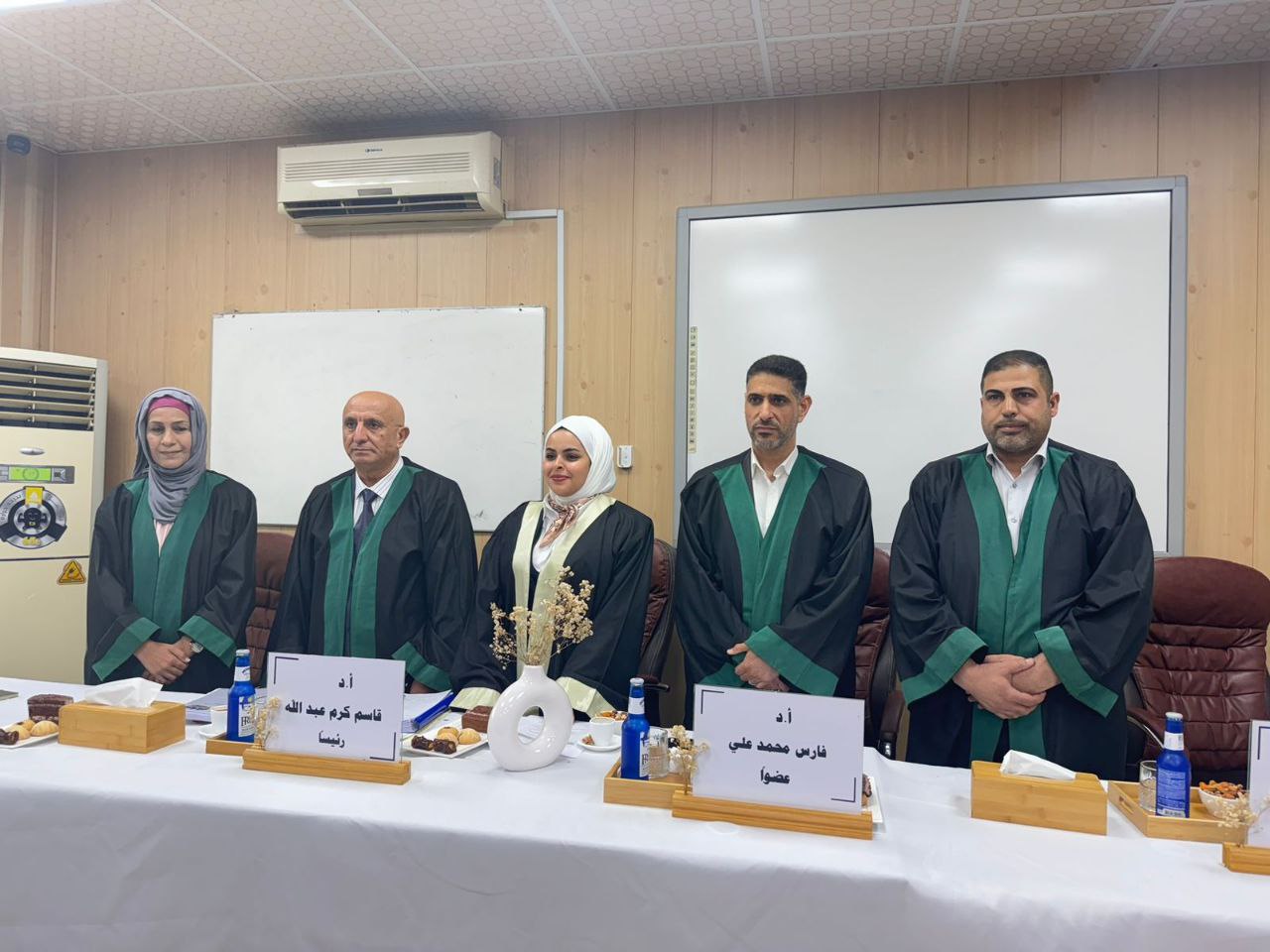 مشاركة الأستاذ الدكتور أبراهيم عبدالله مرداس في مناقشة رسالة طالبة ماجستير في جامعة بابل