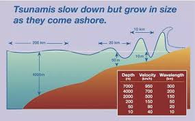 Understanding the Velocity of Tsunami Waves Approaching Coastal Cities