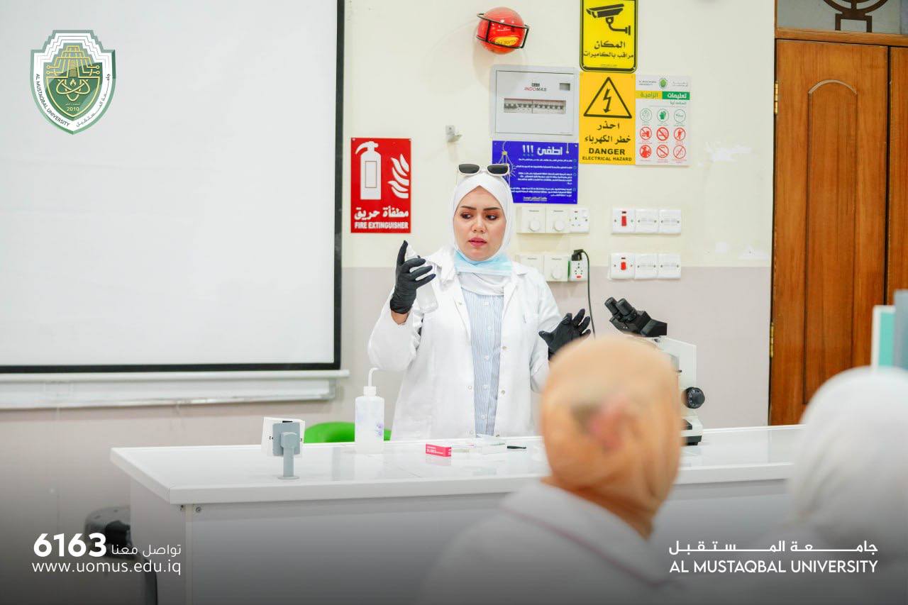 The Department of Anesthesia Techniques at the College of Health and Medical Technologies organizes a scientific workshop entitled (Performing a microbial test under a microscope)