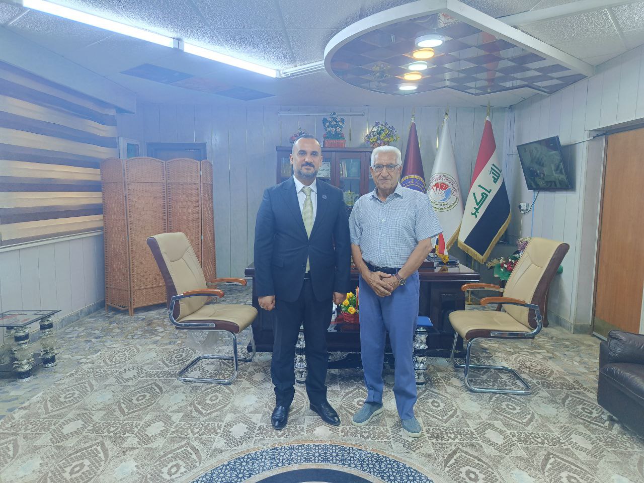 زيارة السيد رئيس قسم تقنيات الهندسة الكهربائية الى القسم المناظر 