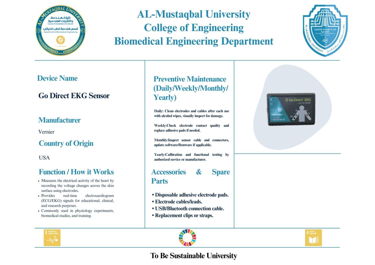 جهاز تخطيط القلب المحمول (Go Direct EKG Sensor)