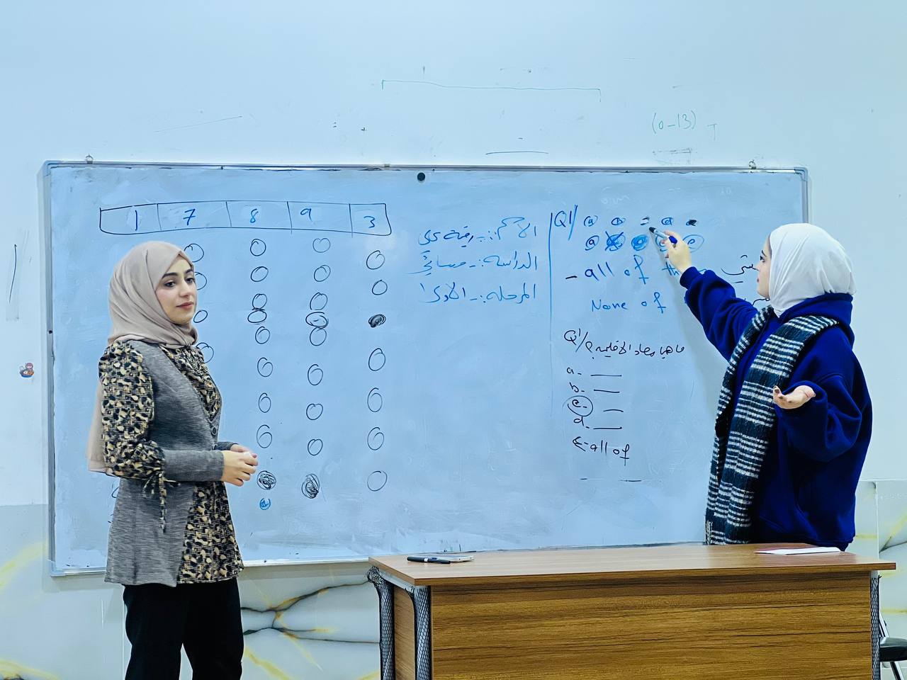 ورشة علمية نظمها أساتذة قسم الفيزياء الطبية بعنوان “آلية الحل باستخدام ورقة الببل شيت”.