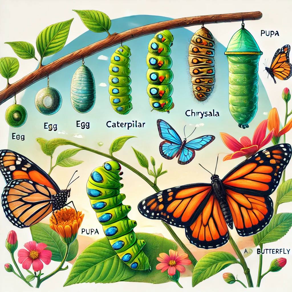 مراحل نمو الفراشة