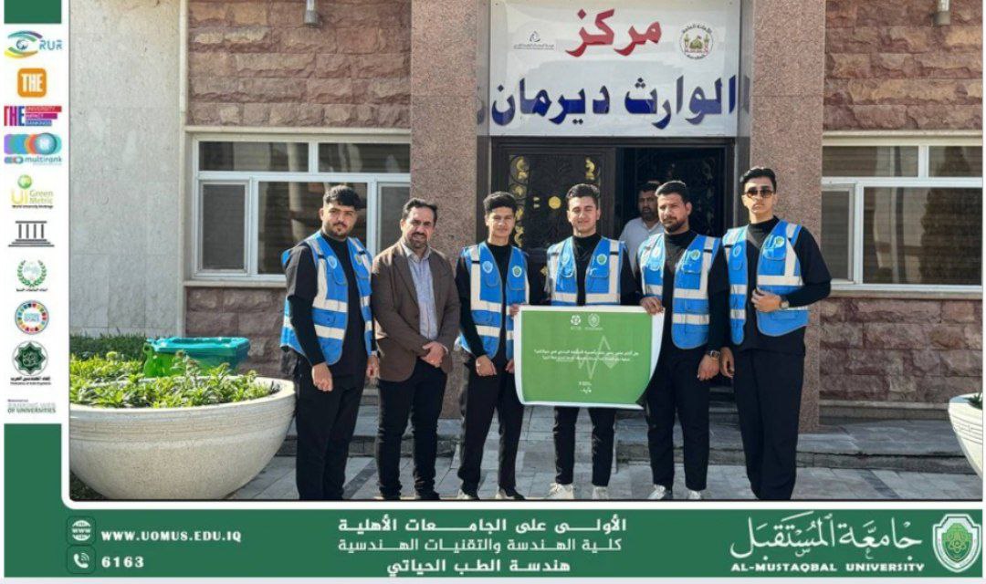 "A Delegation of Sustainability Ambassadors from University of Al-Mustaqbal Visits Warith Deirman Center to Strengthen Partnerships in Health and Education Fields"