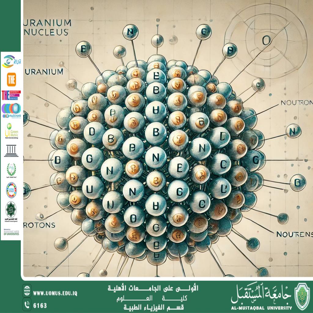 مقاله  علمية للمعيد (احمد عبد السلام محجم) بعنوان "نواة اليورانيوم: التركيب والخصائص الفيزيائية"