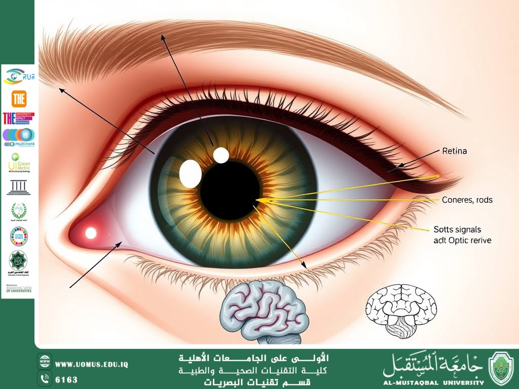 مقالة علمية للمعيدة حنين حيدر حسين بعنوان (الرؤية البشرية).